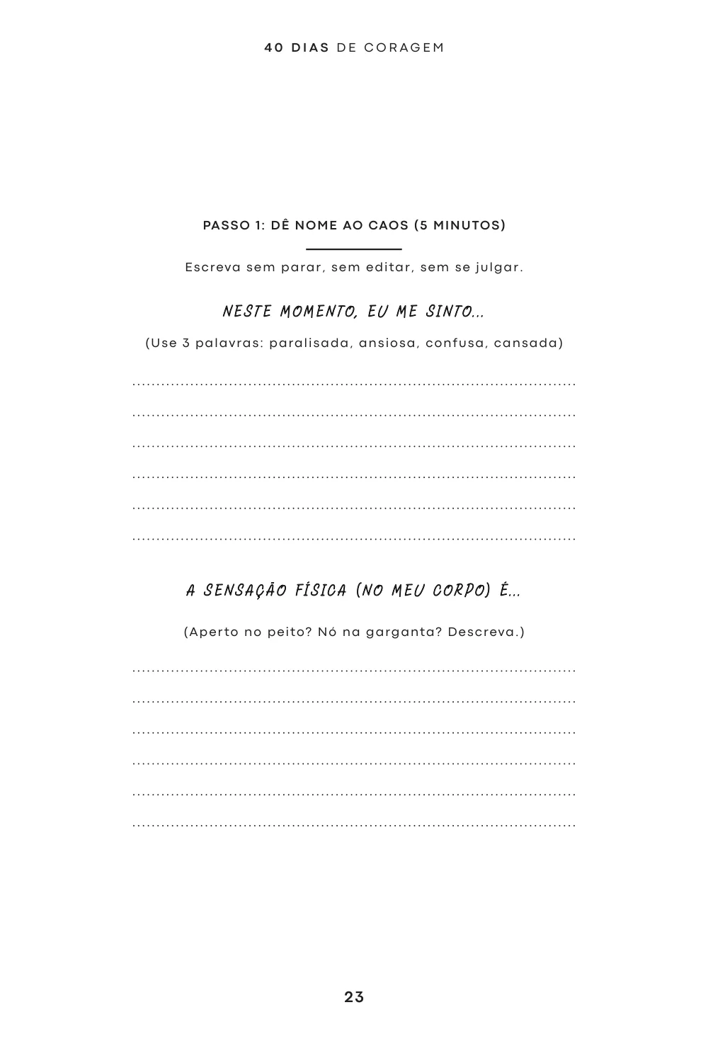 Página 23 do e-book: Um exercício para experimentar