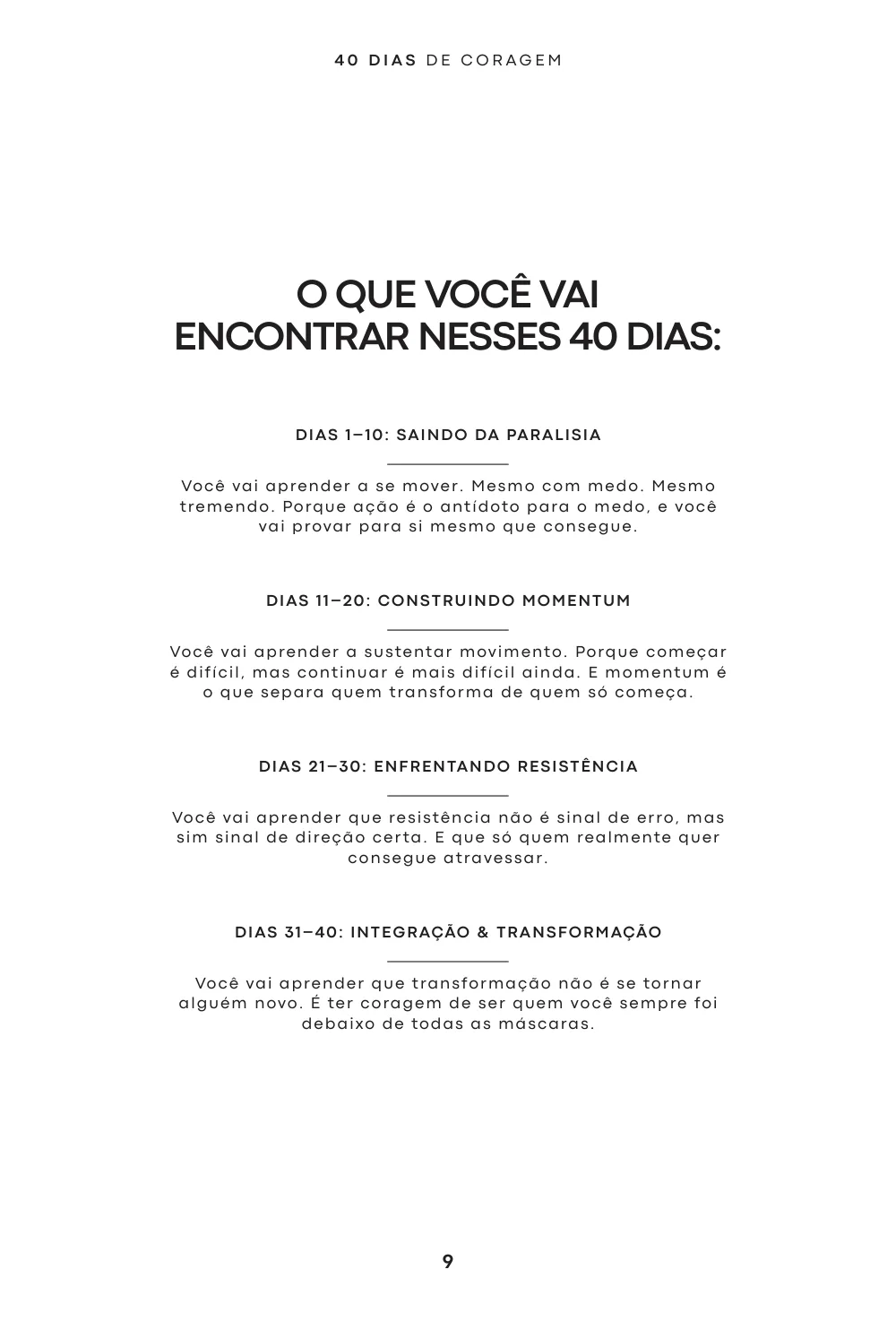Página 9 do e-book: O caminho dos 40 dias